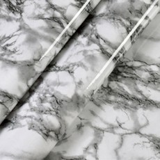 언헤브 대리석 인테리어 시트지, 01 블랙 + 화이트