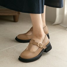 분홍코끼리 더블몰드창 톰보이 통굽 메리제인 슈즈 4.5cm