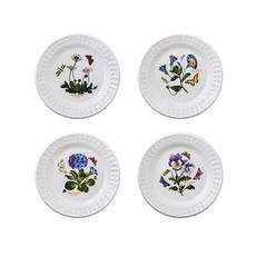 Portmeirion Botanic Garden 浮雕麵包盤4入組 16.5cm, 1套, 4件組麵包盤, 白色