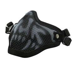 World25 軍事風鋼網護嘴 AA228, 1個, 黑色骷髏