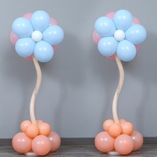 P&B UNITY DIY微笑雛菊大型皇冠氣球支架組合套裝, 08 DIY大型氣球支架 藍粉色, 1套