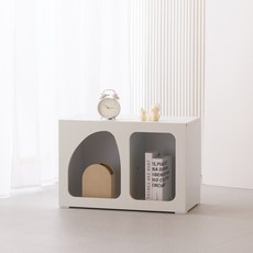 JD FURNITURE 韓國製造 Modi 520 多功能收納邊桌 M(520 x 315 x 410 mm), 白色, 1個