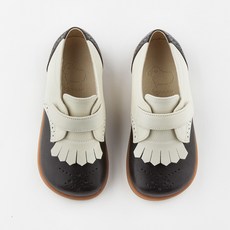 Agneau 兒童Platanus牛津鞋 黑色 + 白色