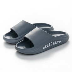 Solid Arch 字母浴室拖鞋, 灰色, 1個