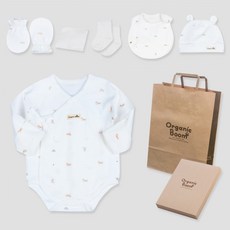 Organic Boom 四季馬年包屁衣+帽子+圍兜+手套+襪子+手帕+盒子組+購物袋