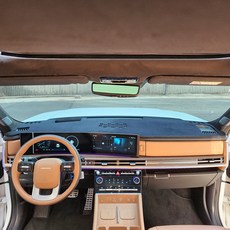 madline 絲絨防滑儀表板避光墊, The All-New Santa Fe MX5 23年式 8月~ 有HUD / 有中置喇叭, 黑色