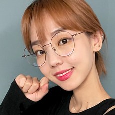 TheBrille 圓形大尺寸圓形雙色墊圈高級透明鏡腳套眼鏡框