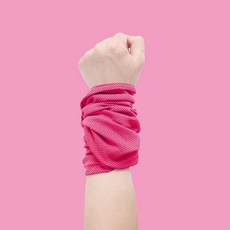 Alwaily 多用途戶外吸汗運動護腕毛巾 25 x 40 cm TSP2418, 2個, 粉紅色