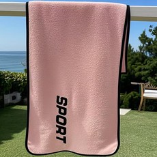 Ttabongoppa 攜帶式跑步健身多用途運動毛巾 110 x 30 cm JNHA1953, 淺粉紅色, 1個