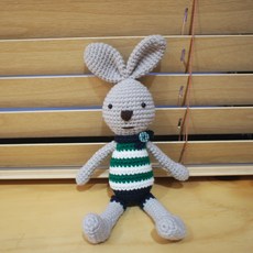 iHanco 我的朋友兔子 鉤針編織 DIY娃娃套組, 1套, 灰色