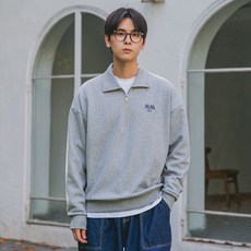 앨빈클로 남녀공용 ALAL 카라 반집업 더블 기모 맨투맨 MAR8753