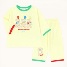 mollimelli friends 兒童款熊寬鬆版型7分室內上下套裝