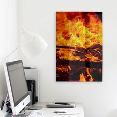 裝飾壓克力畫框 熊熊燃燒的柴火, 詳見說明