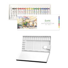 ALPHA COLORS 水彩顏料 18色 7.5ml+調色盤 20格, 18 種顏色