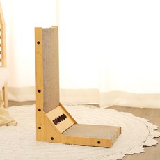 Hongun 貓用大型直立式貓抓板玩具球 L型, L字型, 1個