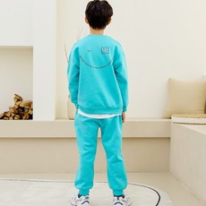 vavkids 青少年兒童款 Have Smile 刷毛大學T上下套裝