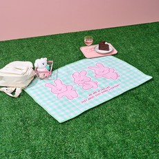 BUTTERSHOP Butter Shop 草莓野餐輕便防水布野餐墊, 粉紅色