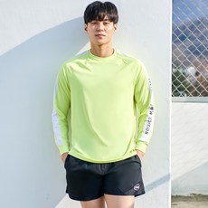 VENDIS 長袖側邊印花設計泳衣+鬆緊綁帶短褲