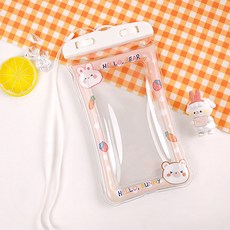 Tadro Market 可愛卡通人物智慧型手機掛繩透明防水手機殼