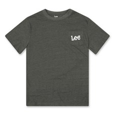 Lee 中性款素色Logo口袋短袖T恤 LM12SK180, 深松樹綠