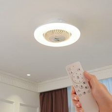 vittz Aero Blanc 500 圓形天花板吊扇 LED 房間燈, 白色