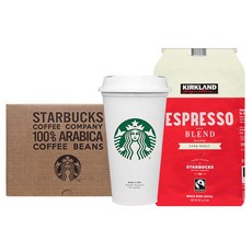 STARBUCKS 星巴克 環保隨行杯咖啡豆組, 1組, 環保隨行杯473ml+義式濃縮咖啡 1.13kg