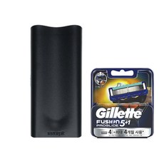 Gillette 吉列 波浪刮鬍刀架+替換頭 4入, 1套