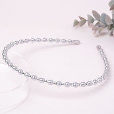 MerciBand 女童亮銀球混搭髮帶