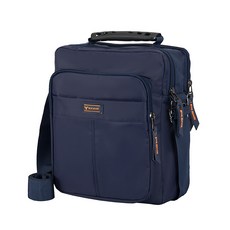 BLUEMOUNT 登山休閒日常防潑水斜背包 CPZ22098YJ, 海軍藍