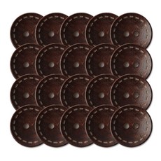 東大門鈕扣王 盤狀縫線鈕扣 25mm, 栗色, 20個