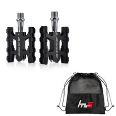 KOOF 自行車踏板 2p + 獨家袋套組 CYYP-141PU, 黑色（踏板）, 1套