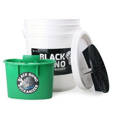 Black Rhino 水桶收納架套組, 白色(洗車桶), 綠色(水桶收納架), 黑色(貼紙), 20L