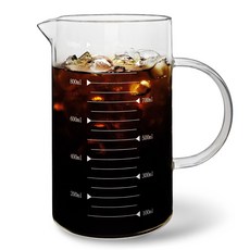 미르코리아 내열유리 핸들 비커 계량컵, 1000ml, 1개