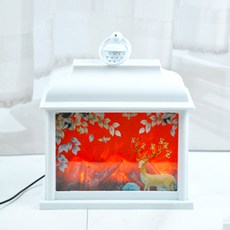 홈마인 불멍 벽난로 무드등 SP-28, 화이트 56