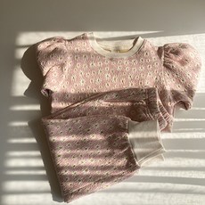 Neul兒童款花朵長袖上下套裝