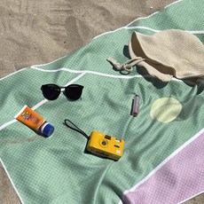 Rugum 網球場沙灘巾 130 x 180 cm, 1個, 混色