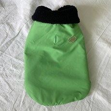 바이담수미 강아지 애플애플 양면 패딩, 그린, 1개