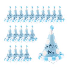 ABM 生日三角尖帽, 20入, 藍色