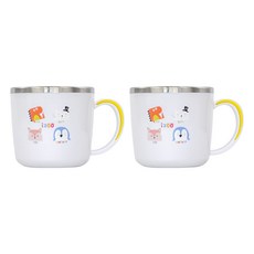 孩童不鏽鋼單耳水杯, 2入, 混色