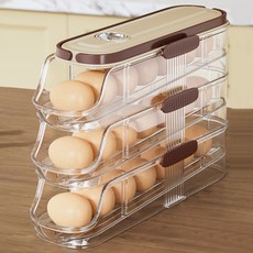 Bareunliving 冰箱滑軌雞蛋收納盒, 透明, 1個