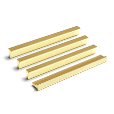 把手世界 T型軌道 雙孔家具把手 P160mm 金色, 4個