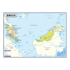 Map.Come 塗層馬來西亞行政地圖小 110 x 78cm, 1個