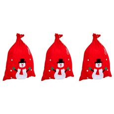 Minittine 大型聖誕老人包裝布, 紅色, 3個