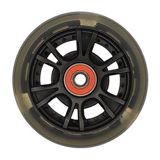 21st 컬러플 접이식 킥보드 교체용 뒷바퀴 B형, 검정(휠) + 투명(우레탄 바퀴), 1개