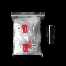BARNA 短款梯形延甲片 4號 500入, 1袋, 透明