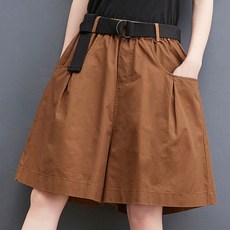 Goodif 女款附腰帶A字彩色短褲