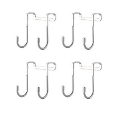 無孔雙掛鉤, 4個, 銀色