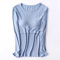 MARKET A 孕婦哺乳羅紋長袖上衣