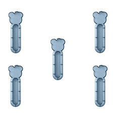 Ants 透視動物黏貼式門把, 藍色熊, 5個