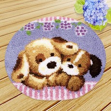 造型圖案十字繡DIY 4件組, 1套, ZD-120 狗最好的朋友